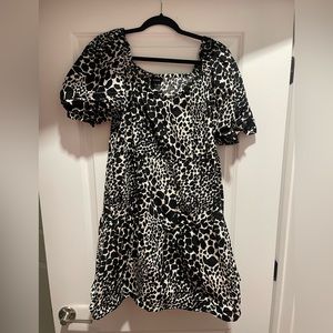 Who What Wear Black & White Mini Dress